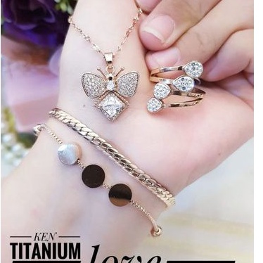 TiTanium set perhiasan wanita E417