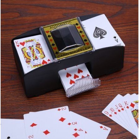 Alat mesin pengocok card shuffler kartu remi poker otomatis 1-2 Deck