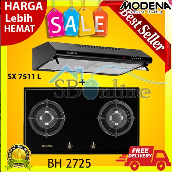 Paket Hemat Kompor Tanam BH 2725 Dan Slim Cooker Hood SX 7511 L