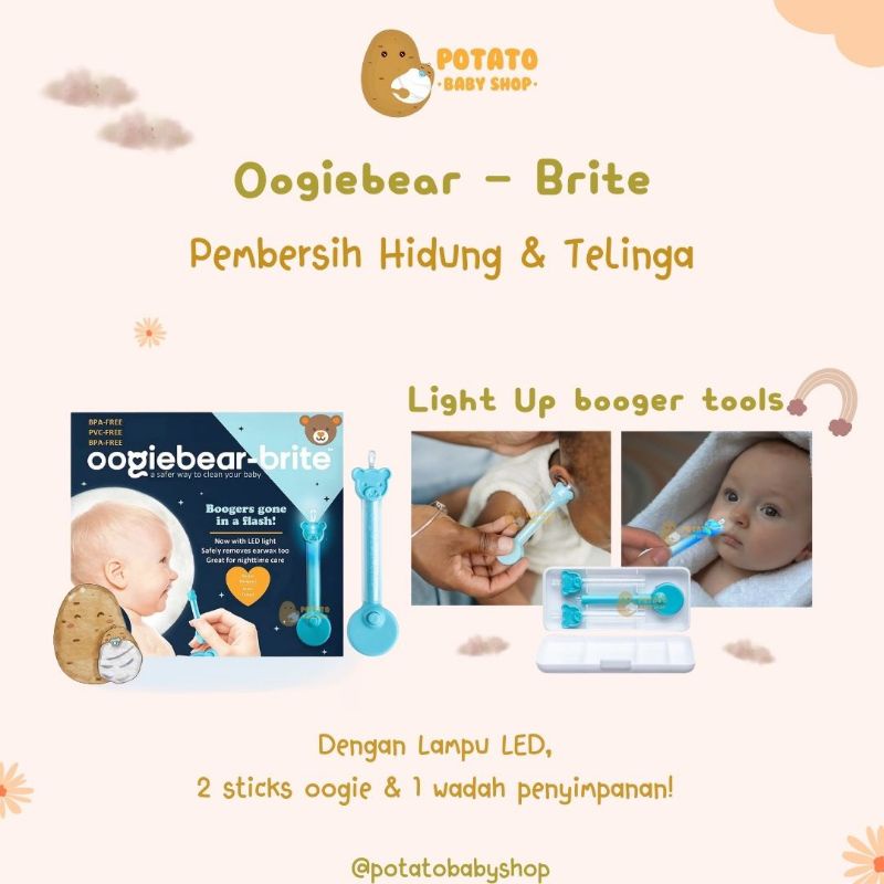 OOGIEBEAR Nose &amp; Ear Cleaner Booger Tool - Brite Led with Case
