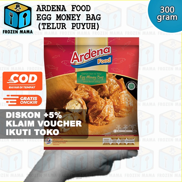 

ARDENA Egg Money Bag Cemilan Isi Telur Puyuh (300 gr) Frozen Food Makanan Beku Olahan Murah Siap Saji Secara Instan