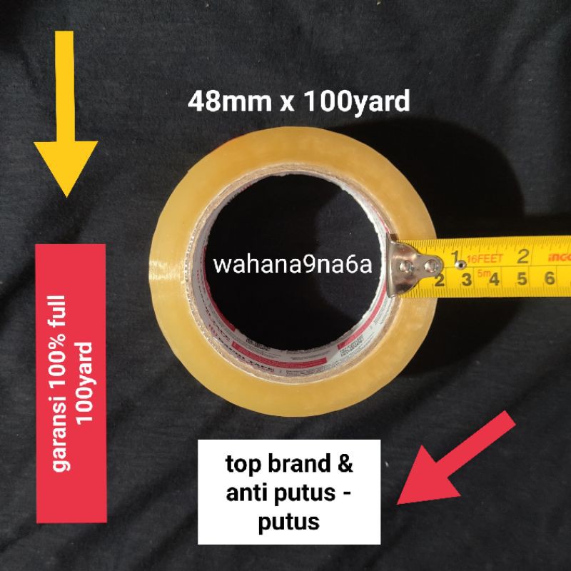 

Lakban Bening Nachi Bening Coklat Transparan 100yard asli (48mm x 100yard)
