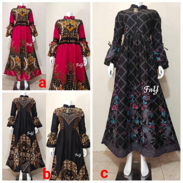 Gamis Batik Lengan Terompet Shopee Indonesia