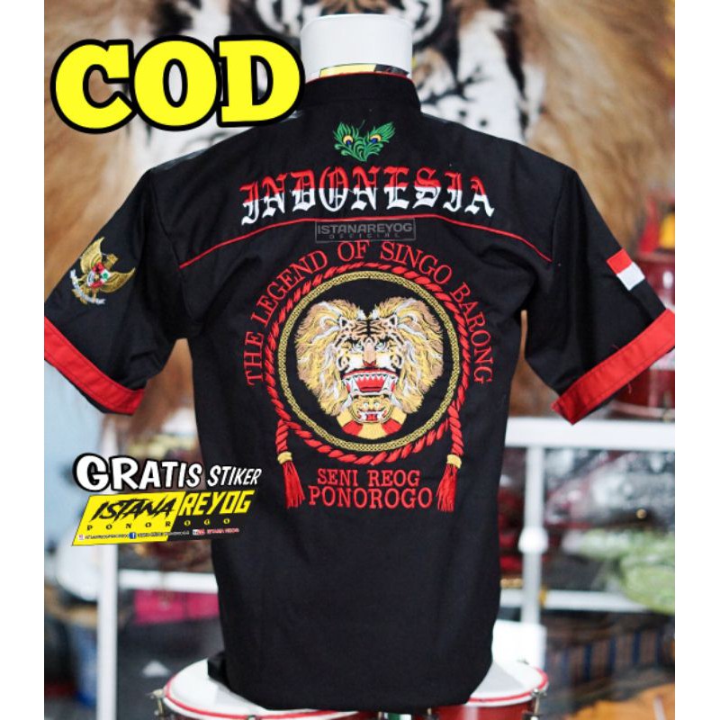 HEM BORDIR REOG PONOROGO / BAJU REOG / PENADON / KAOS BUDAYA / BUJANGGANONG / KAOS JARANAN