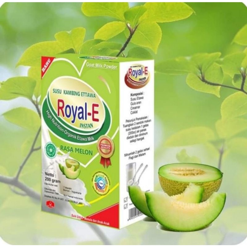 

Susu Etawa Serbuk ROYAL E Rasa Melon | Etawa serbuk 200gr