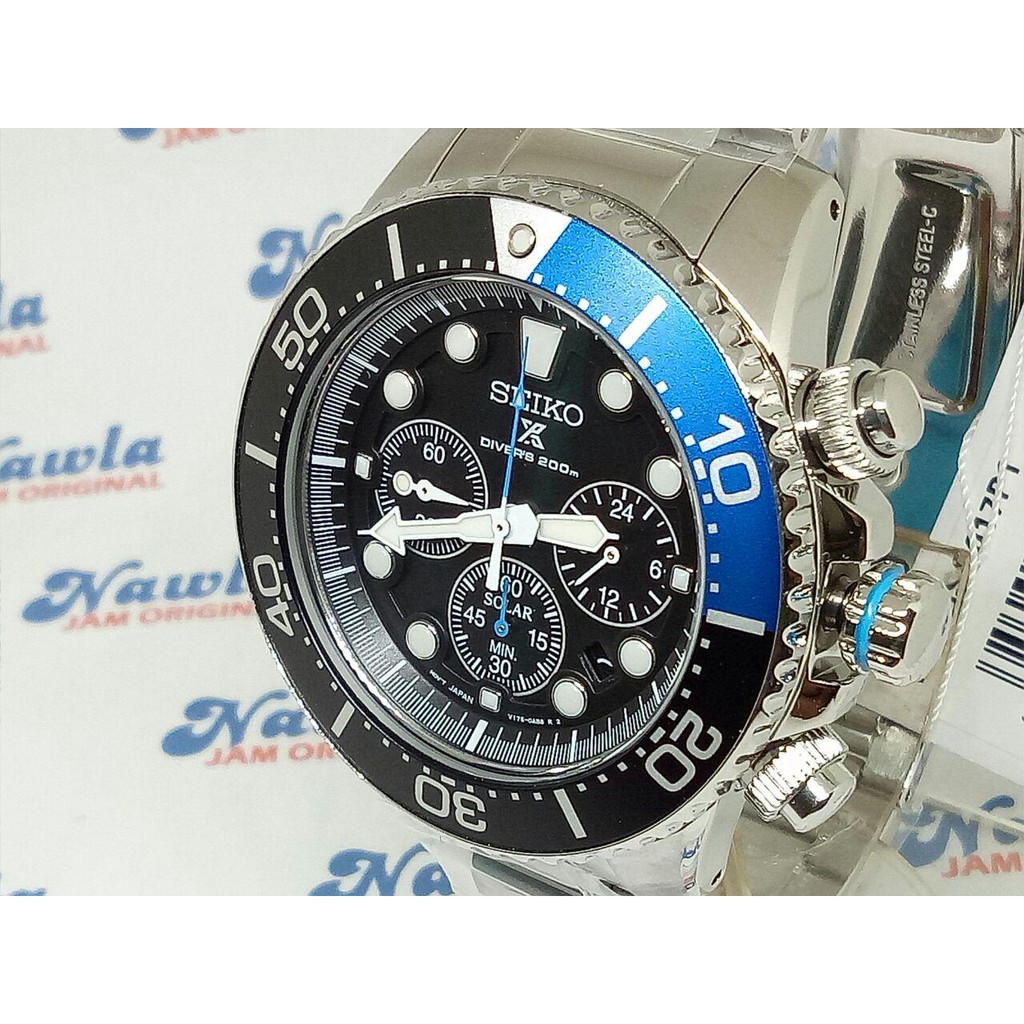 Seiko Solar SSC017P1 Chronograph Divers 200M | Jam Pria SSC017