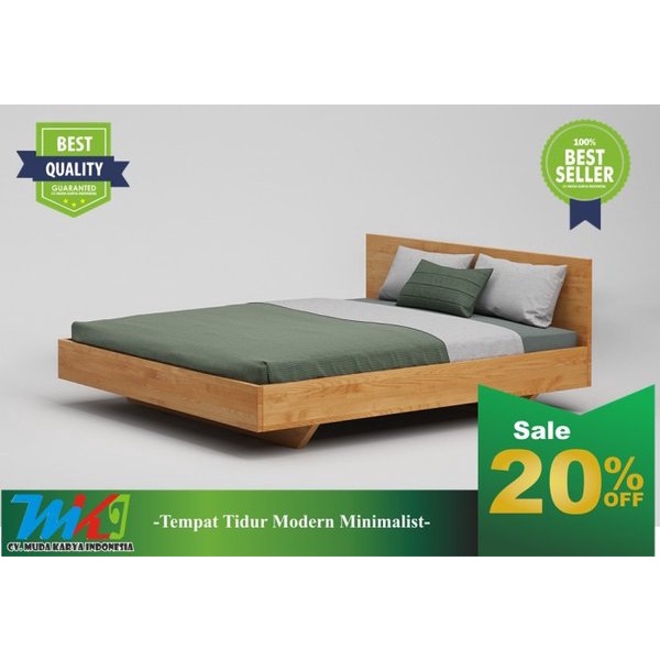 Dipan tempat tidur kayu jati minimalis termurah terbaik mki