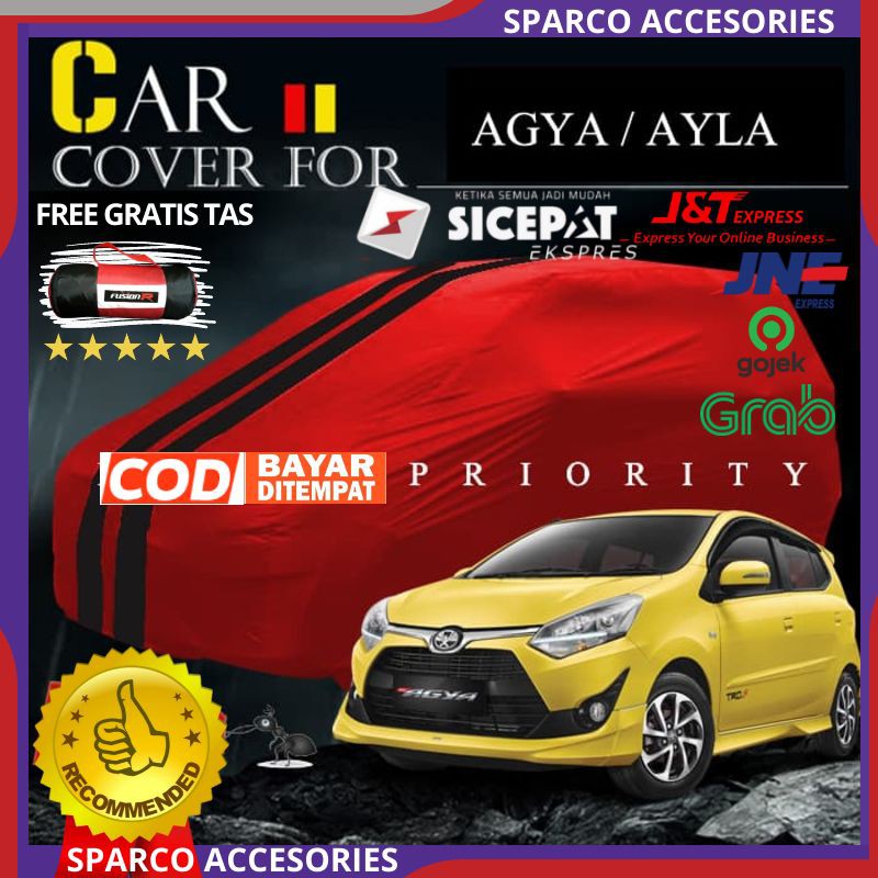 COVER MOBIL TOYOTA AGYA DAIHATSU AYLA SARUNG MOBIL AGYA AYLA WATERPROOF ANTI AIR 1