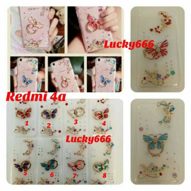 Soft case motif redmi 4a case ring xiaomi redmi 4a silikon flower xiaomi 4a