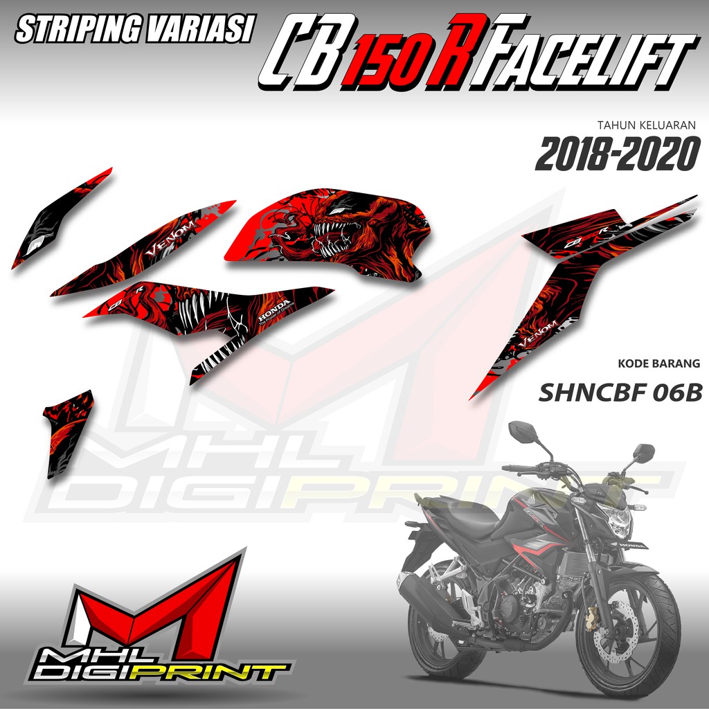 STRIPING VARIASI NEW CB 150R FACELIFT - STIKER NEW CB 150R - SHNCBF 06