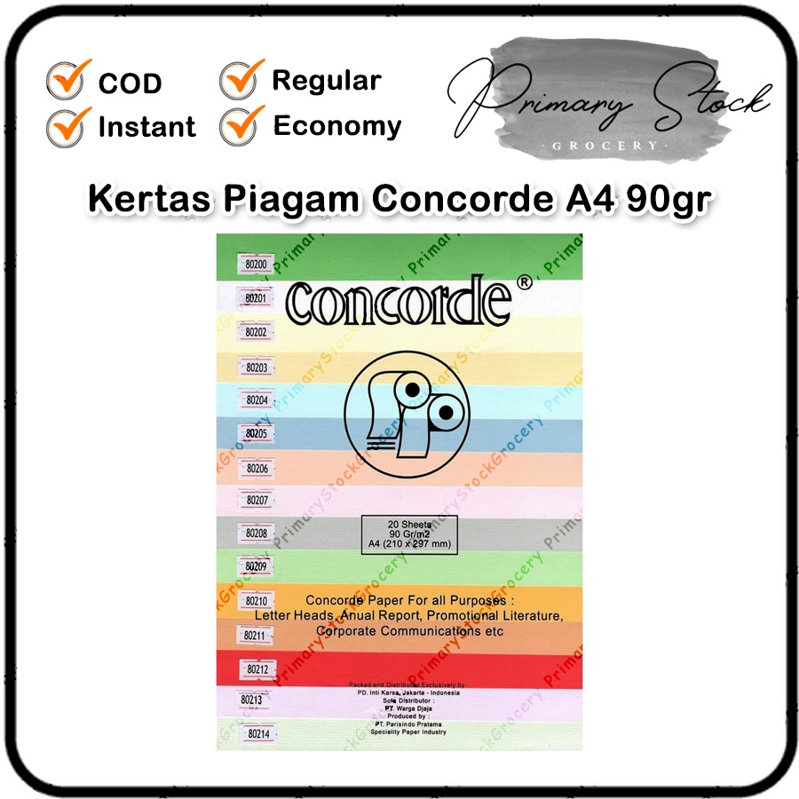 

Kertas Piagam Sertifikat A4 Kerajinan Tangan 90 gr Concorde 20 Lembar
