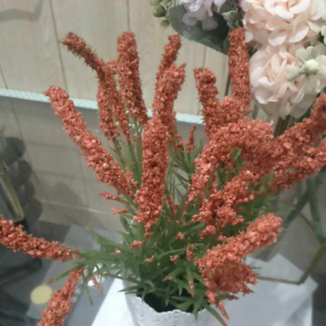 Vas Unik Bunga Plastik Tanaman Rumput Lolipop Shabbychic Untuk Hiasan Sudut Ruangan - Vb03