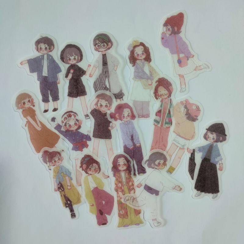 WASHI STIKER CHIBBY KOREAN GIRL