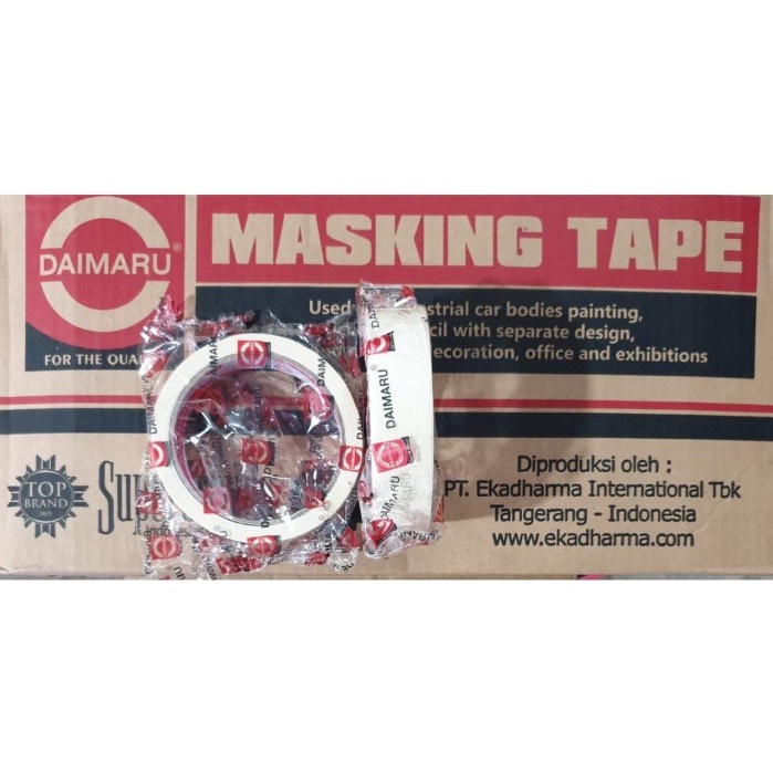 

Lakban Kertas Daimaru Masking Tape 24 MM 1 Inch 1" Selotip 21 Meter