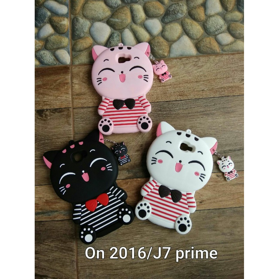 barokah case boneka samsung on 2016 j7 prime case karakter soft silicon 3d cat