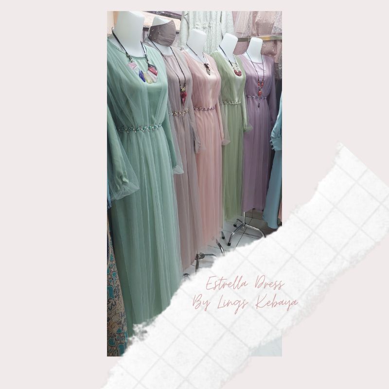 Bridesmaid Dress Kondangan Muslim / Sage Green Mauve Taro Nude Milo Silver Blue Denim Biru Lavender