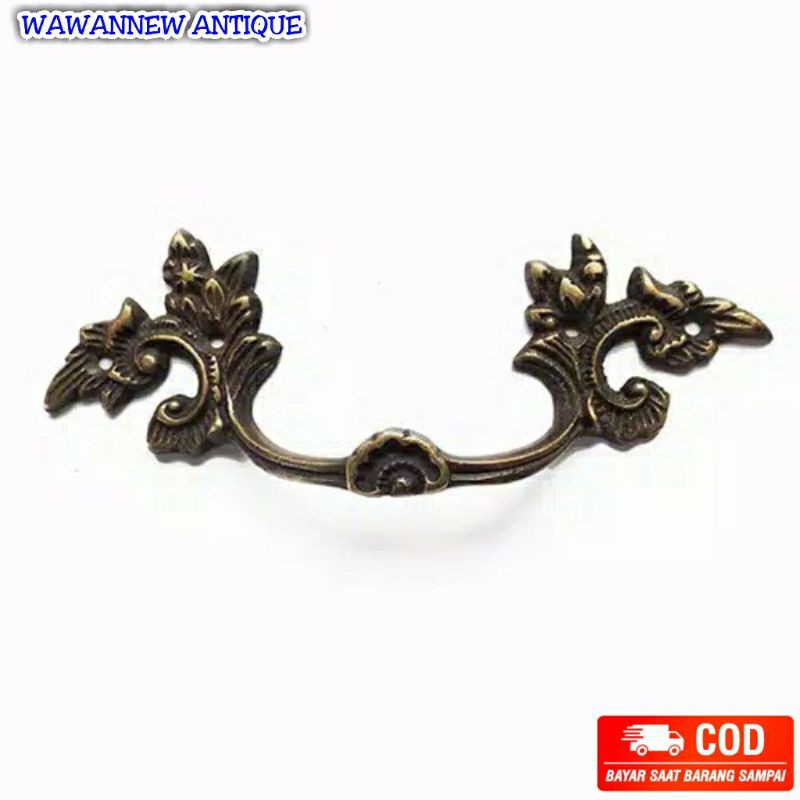 Handle / Tarikan Laci Gagang Lemari Kuningan Antik Murah Motif Cakar 14cm