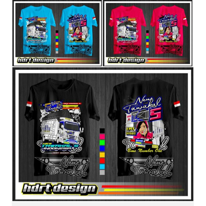 kaos truk new tawakal 5 design baru truck premium Quality katun