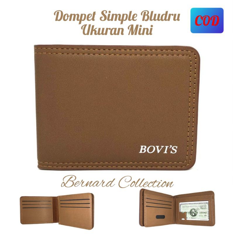 Dompet Pria Dompet Laki2 Dompet Mini Model Simple dan Polos Bahan PU Leather Brudu