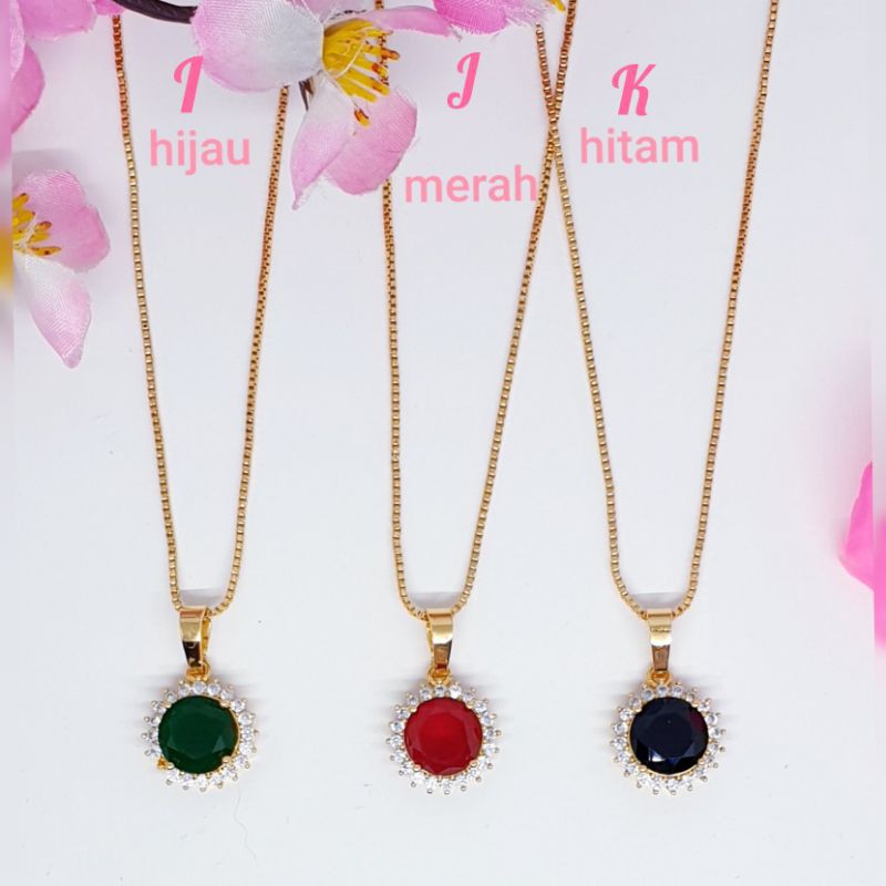 Kalung permata diamond lapis mas uk45cm ♡ASAMI♡