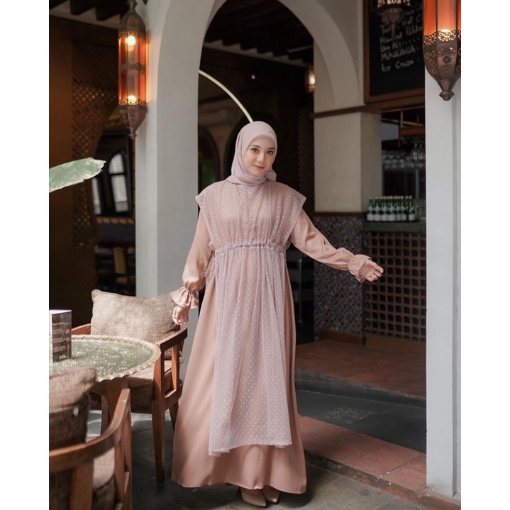 SOFYA DRESS/one set/gamis terbaru/tulle/pakaian muslim/terlaris