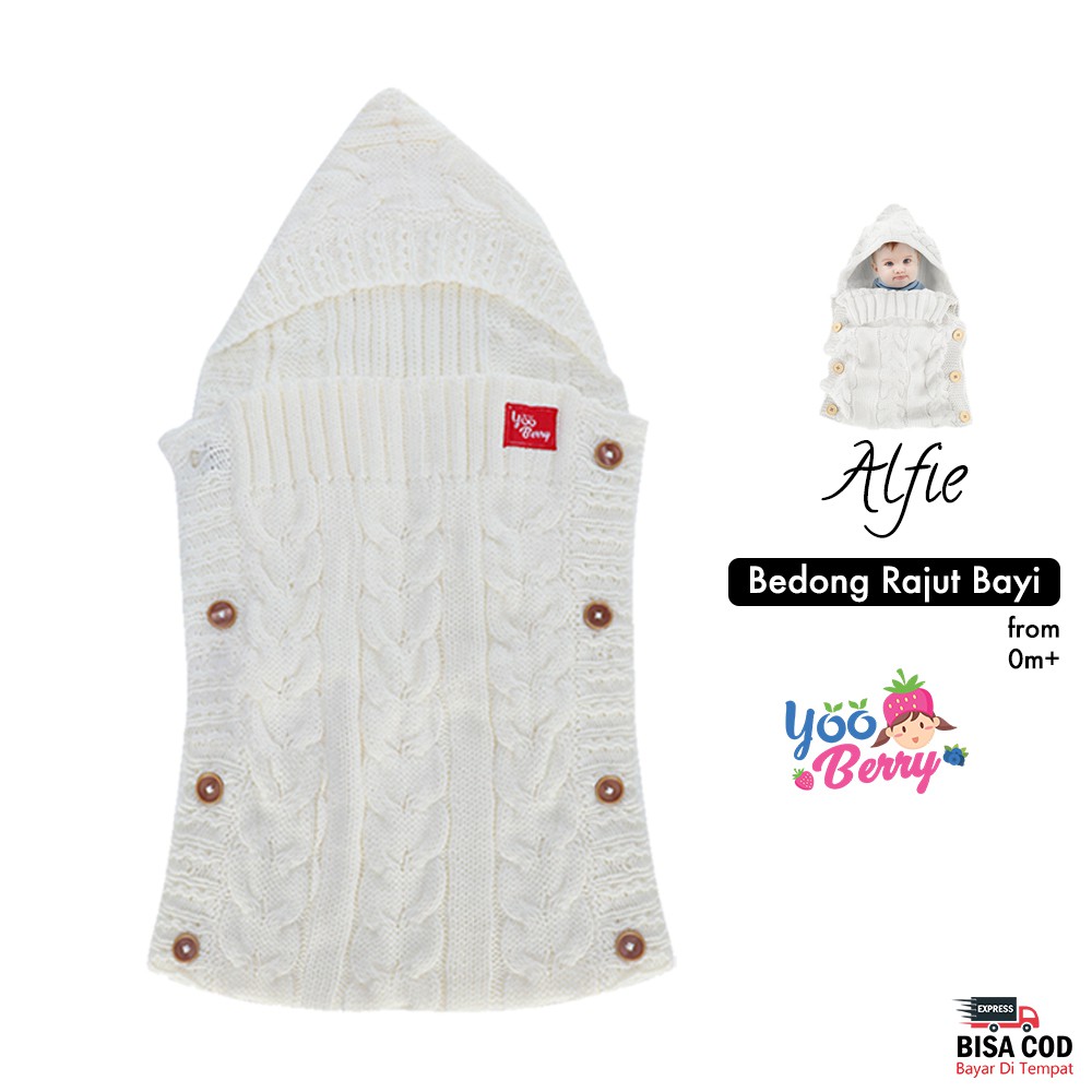 YooBerry Bedong Rajut Selimut Bayi Alfie Baby Swaddle 0m+ Berry Mart