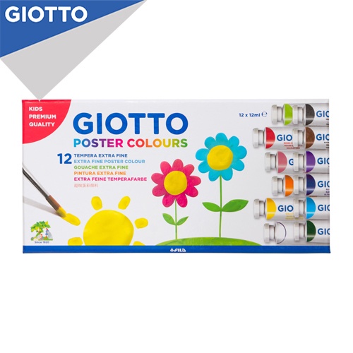 

Giotto Cat Poster / Poster Paint 12ml 12 Warna - Warna Cerah, Pekat & Mudah Dicampur