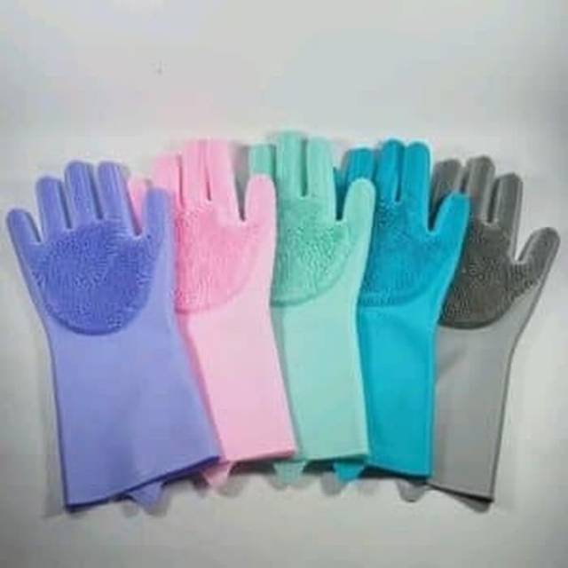 sarung tangan cuci piring silikon magic hands silicone gloves