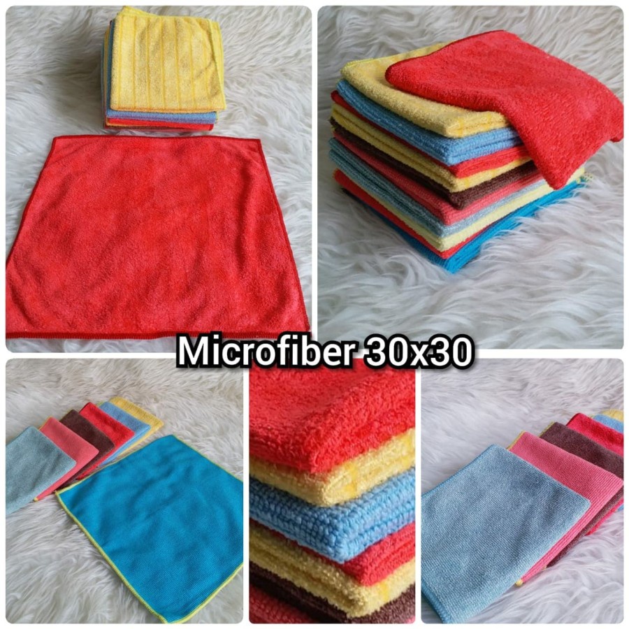 Kain Lap Microfiber Serbaguna 30x30cm Serat Micro Fiber Mikrofiber Mikro 30 x 30 cm 30x30