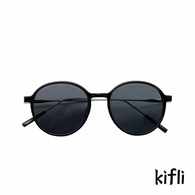 Kacamata Hitam Wanita Model Retro Frame Bulat Besar