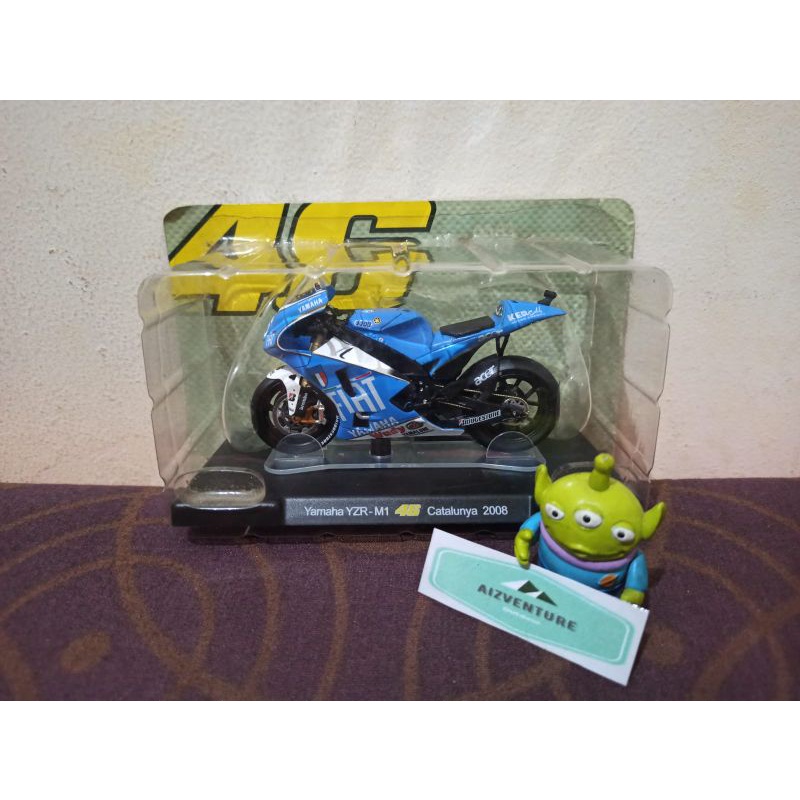 Diecast MotoGP Leo Models 1:18 Yamaha YZR-M1 2008 Catalunya Team Fiat #46 Valentino Rossi