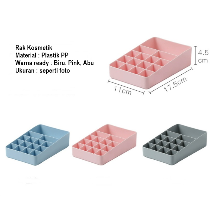 Tempat Penyimpanan Kosmetik Lipstik Plastik 15 Sekat - RKP009