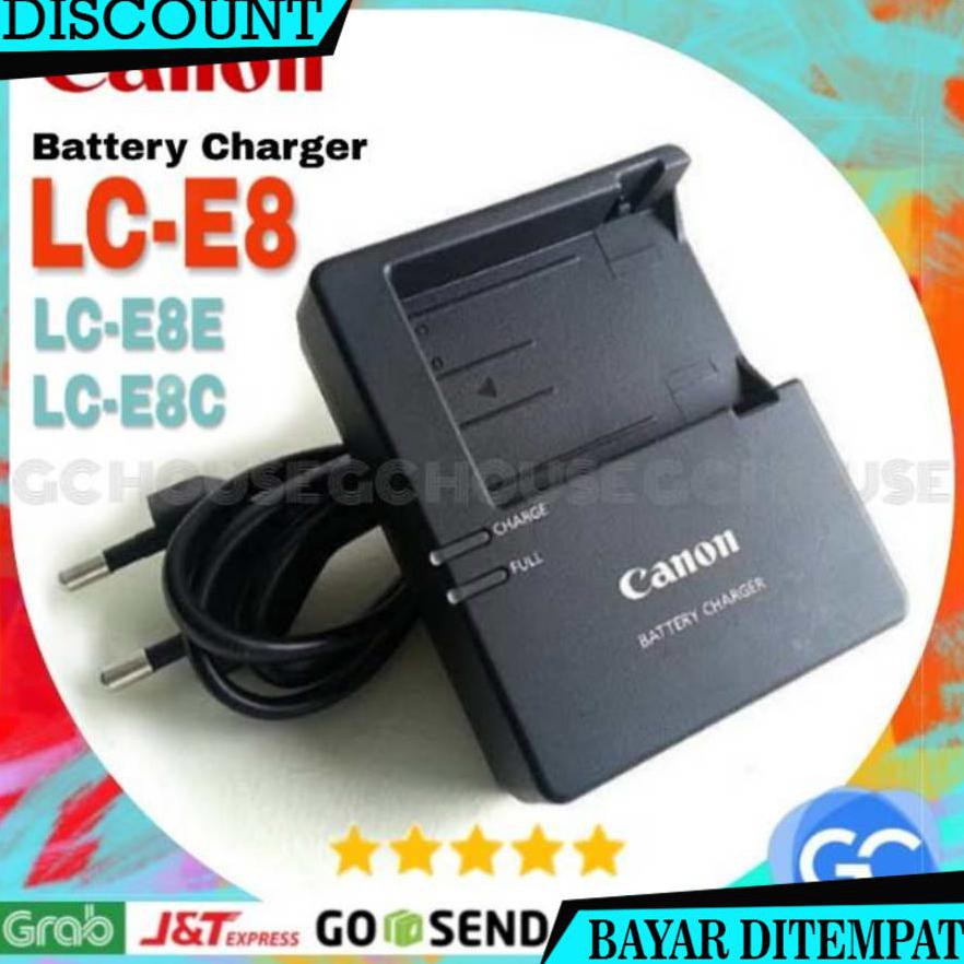 (BAYAR DITEMPAT) CHARGER CANON LC-E8 LC-E8E LC-E8C LCE8 BATTERY LP-E8 KAMERA 550D 600D BATERAI 650D
