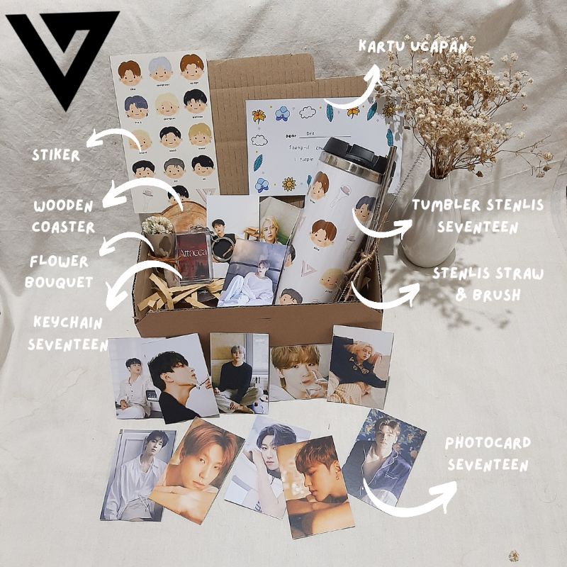 Hampers Seventeen Tumbler | Giftbox Kpop | Hampers Kpopers | Gift  Souvenir Hadiah Kado Ulang Tahun 