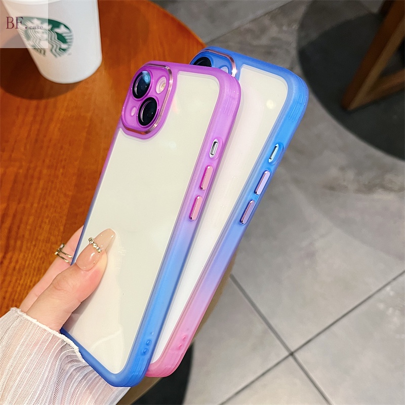 Jelly Hard Case Pc Transparan + Ring Pelindung Lensa Kamera Untuk Iphone 11 12 13 Pro Max 11pro