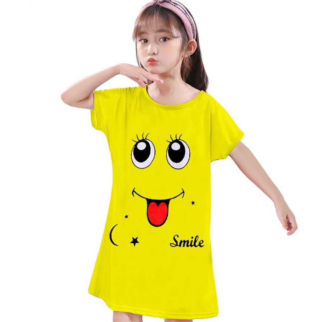 DASTER Anak Motif SMILE Dress 1-12 Tahun