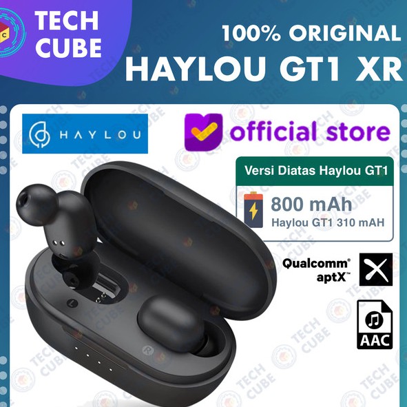 Haylou GT1 XR TWS APTX Wireless Earphone Headset GT1XR - Hitam