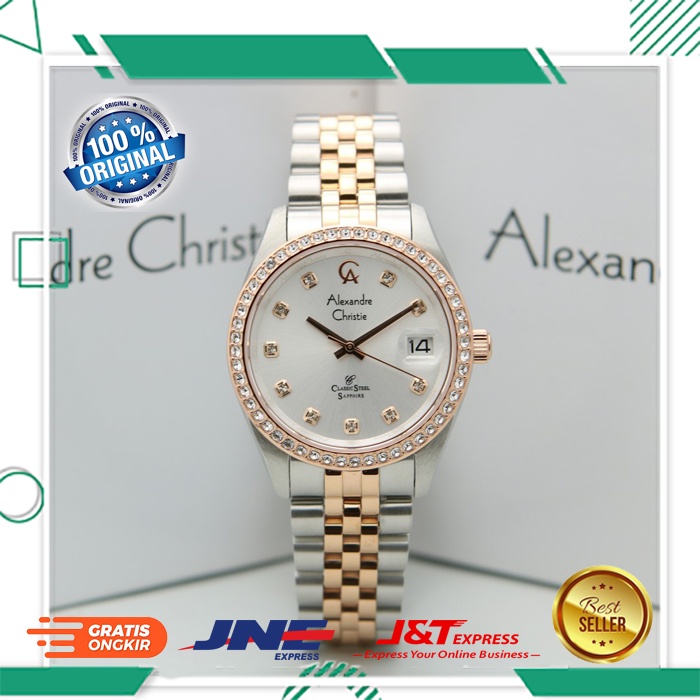 JAM TANGAN ALEXANDRE CHRISTIE ALEXANDER CHRISTIE PRIA COWOK ORIGINAL ORI BRANDED AC 5012 SILVER ROSE