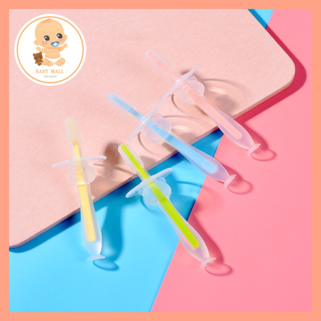 Babymall.id✨ Sikat Gigi Bayi Gagang Silicon / Finger Tooth Brush / Pembersih Mulut Bayi