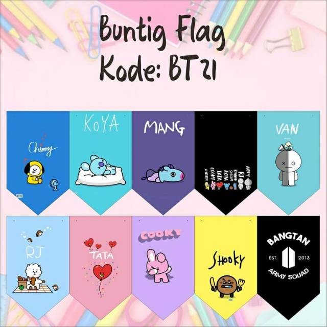 [Bayar di Tempat] Buntig Flag BTS Ready