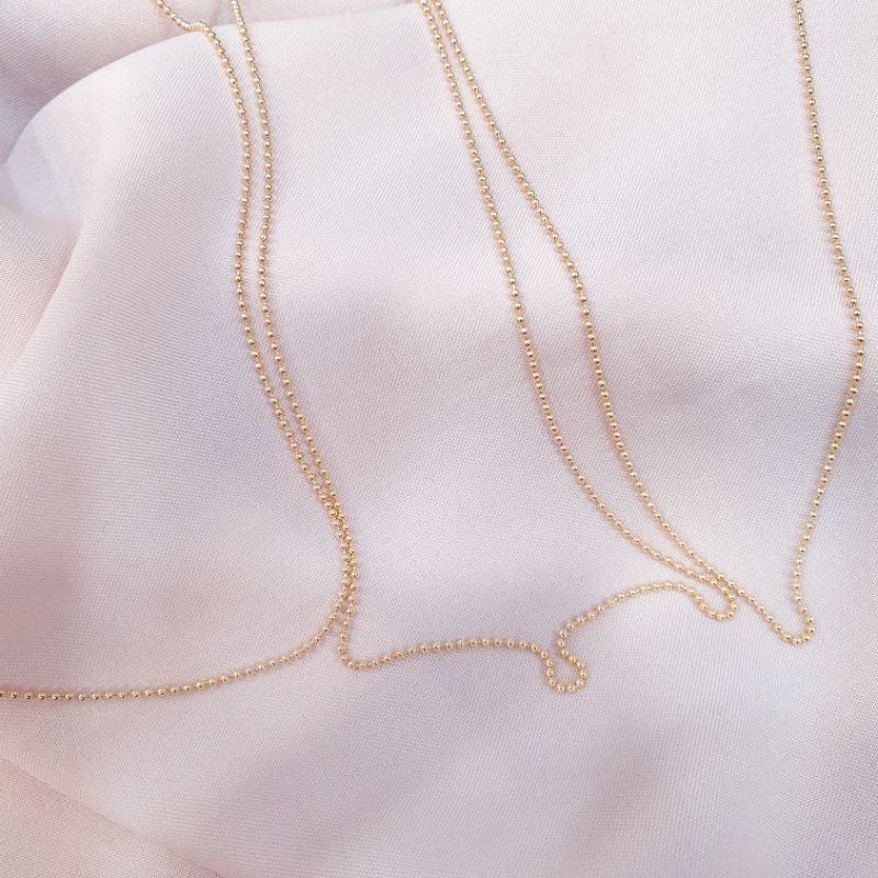 [NEW] Kalung model biji lada emas asli kadar 375, perhiasan, kalung dewasa, emas asli, kalung emas