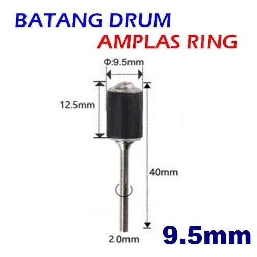 Batang AS Untuk Amplas Ring Drum Ukuran 9.5mm Mandrel Shaft