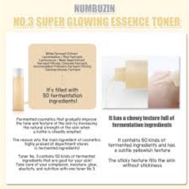 [READY] NUMBUZIN No 3 Super Glowing Essence Toner 200ml