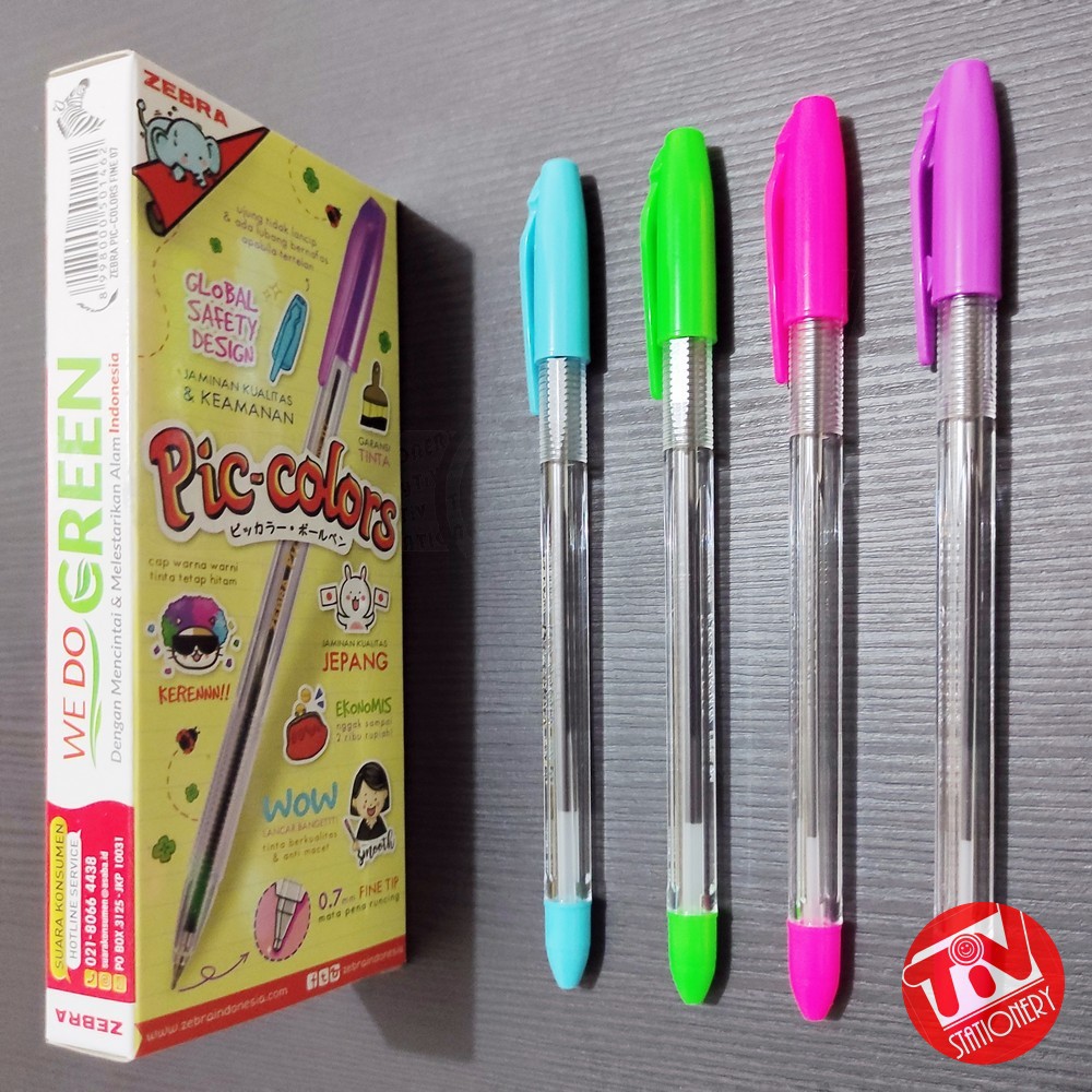 

Pulpen Zebra Piccolors 0.7 Fine (1 pack = 12 pcs)