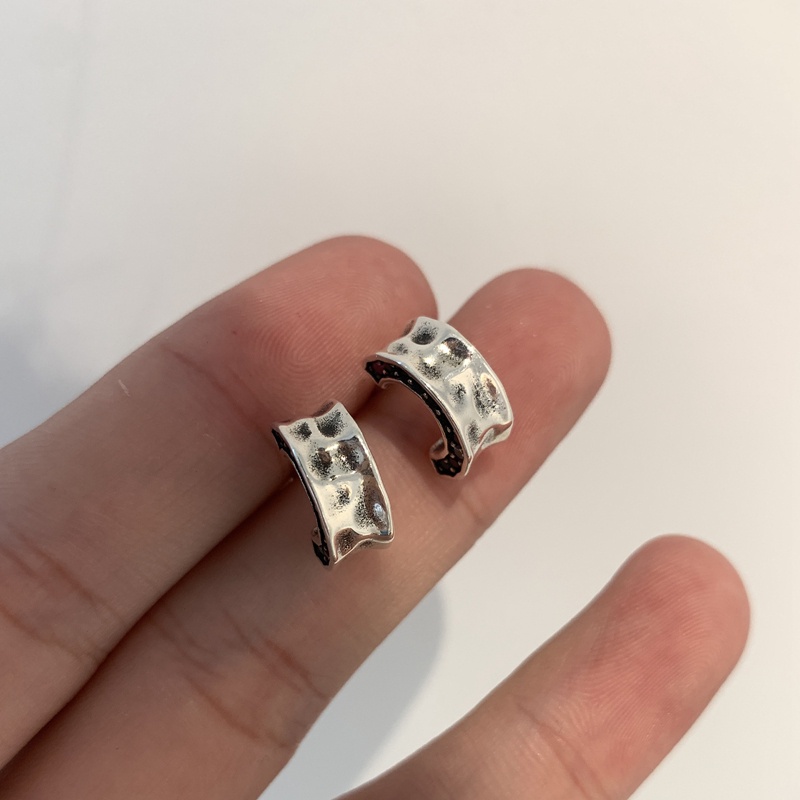 Anting Tusuk Bentuk C Hias Zircon Warna Pelangi Gaya Trendyretrothailand Untuk Wanita