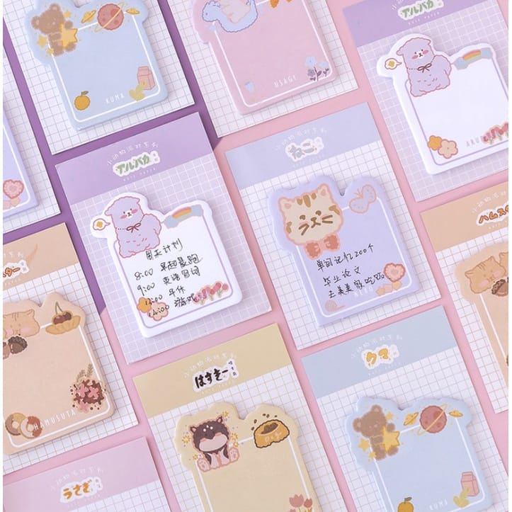 

STICKY NOTES MEMO TEMPEL LUCU MOTIF ANIMASI KARTUN JEPANG CUTE