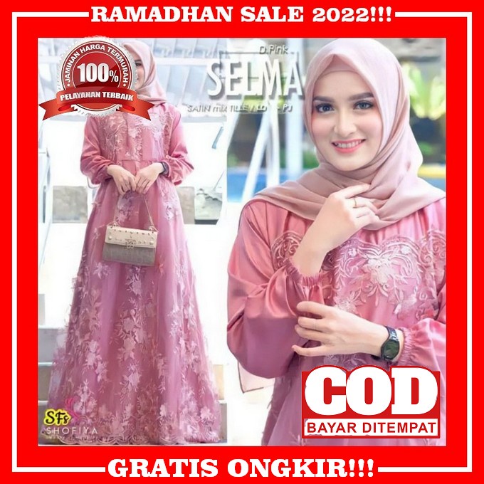 Promo Harga Grosir Gamis Lebaran 2021 Mewah//Gamis Wanita Terbaru 2021//Gamis Polkadot Ceruty Ori Te