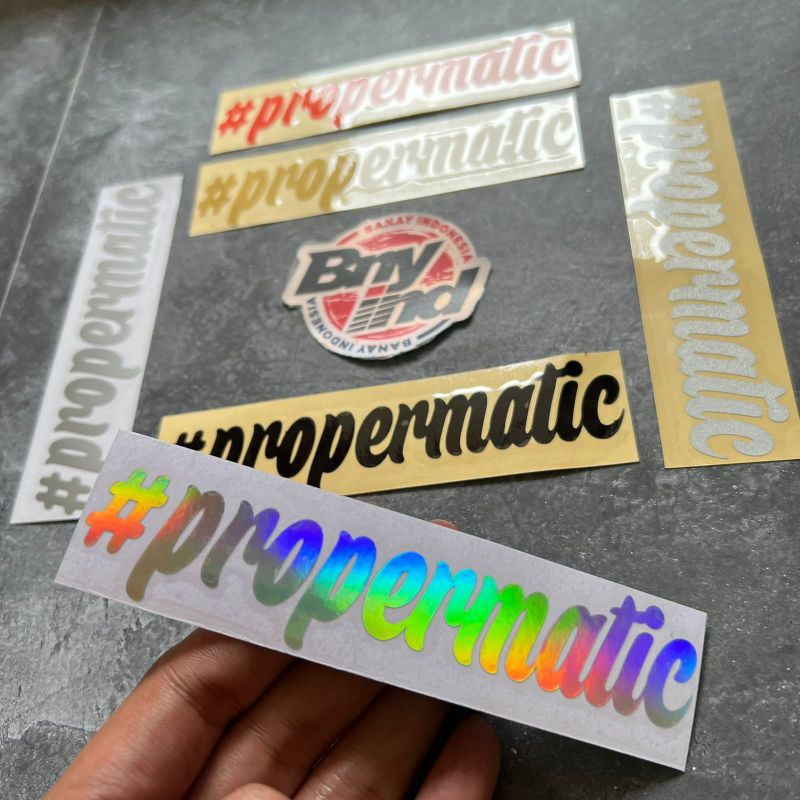 STICKER STIKER PROPERMATIC PROPER MATIC CUTTING