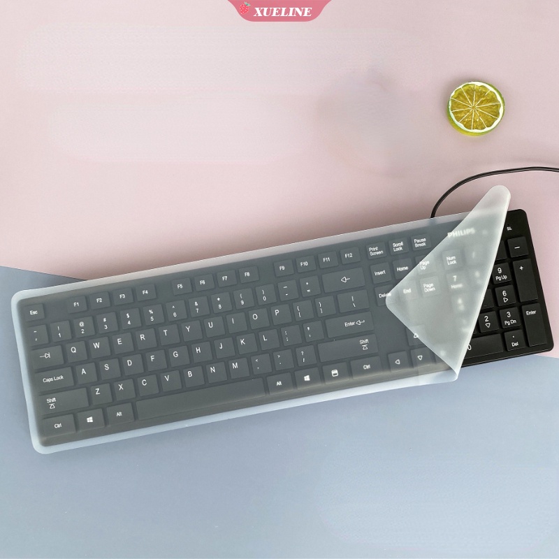 Cover Keyboard Universal Bahan Silikon Transparan Tahan Air Dan Debu Untuk PC Komputer Desktop