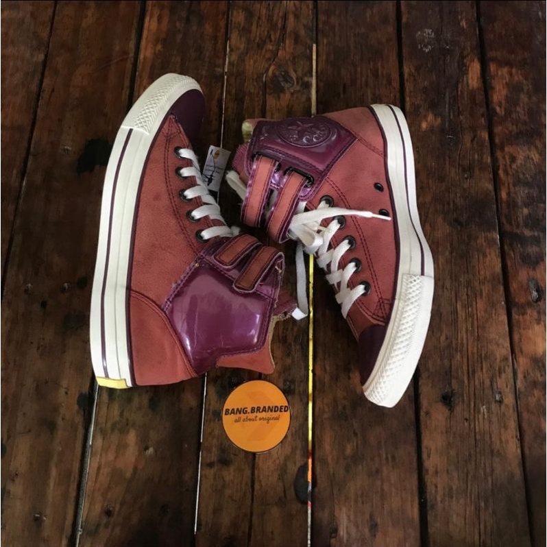 CONVERSE CT DOUBLE VELCRO LEATHER KULIT / SECOND BEKAS PRELOVED ORIGINAL / SEPATU TINGGI PENDEK LUNA